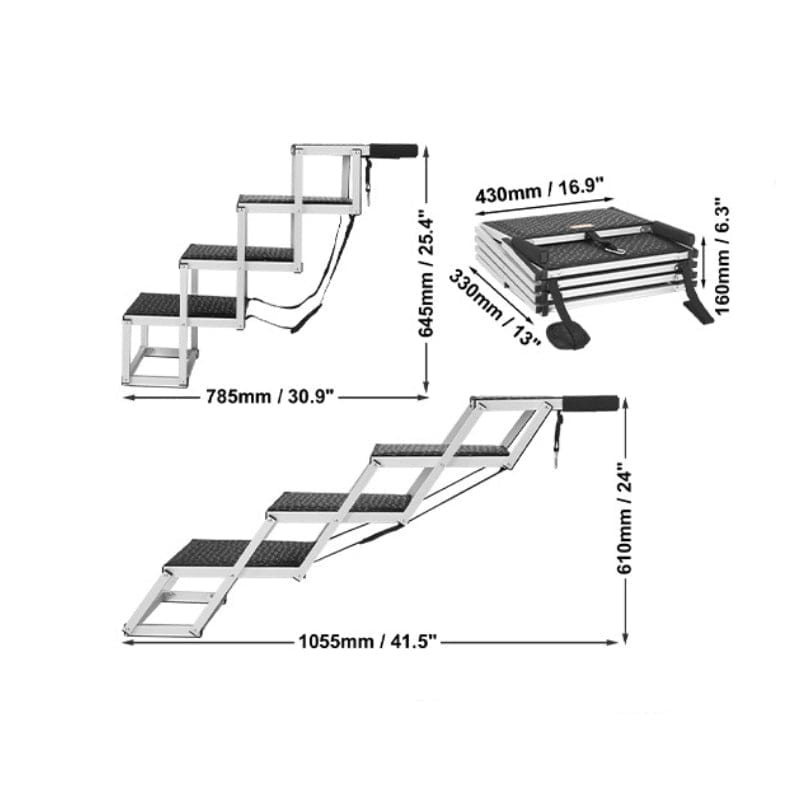 TechnuPet Car Accessories for Dogs Dog Car Steps
