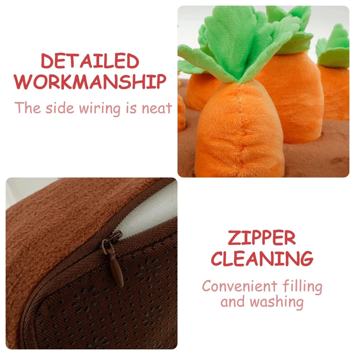 Dog Carrot Plush Toy