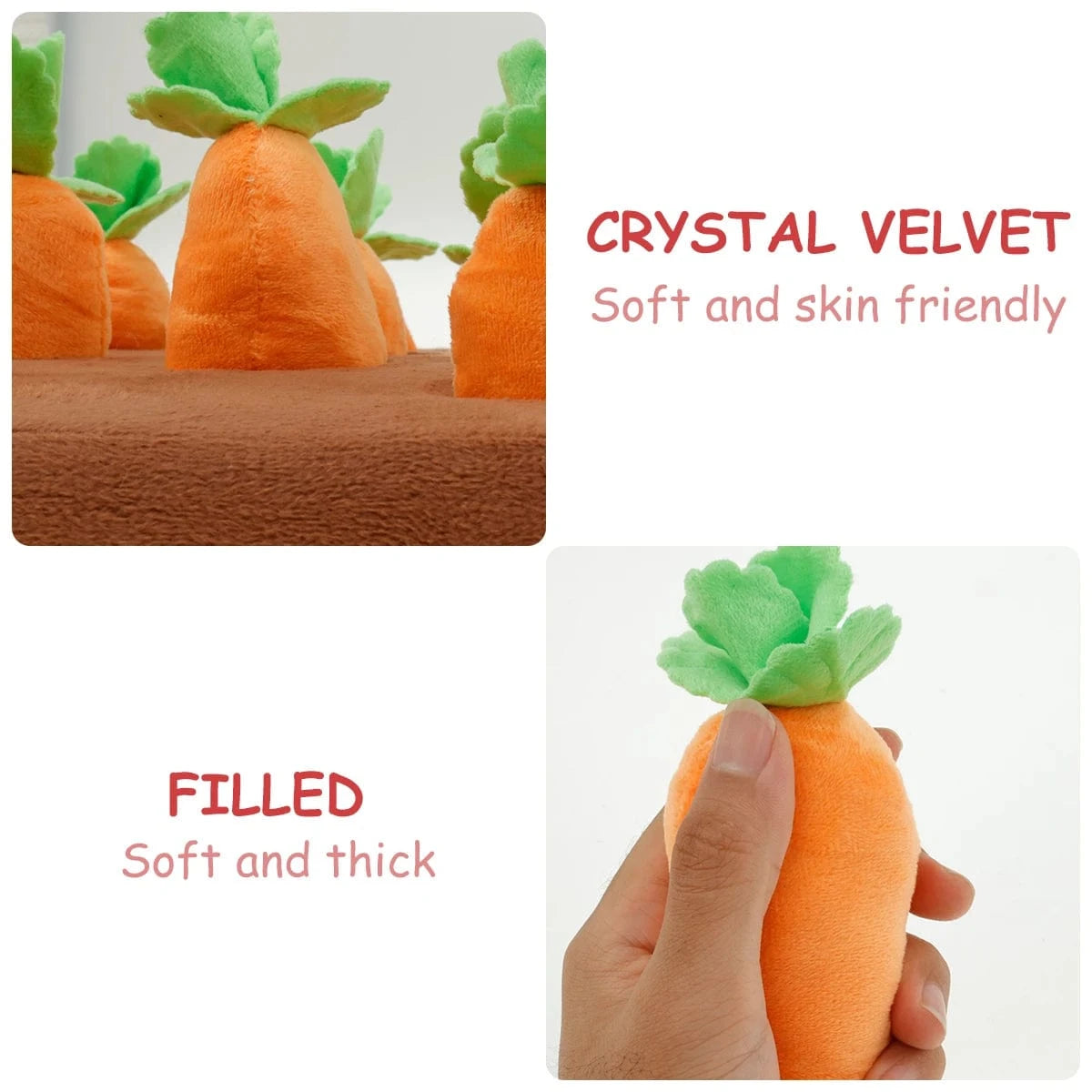 Dog Carrot Plush Toy