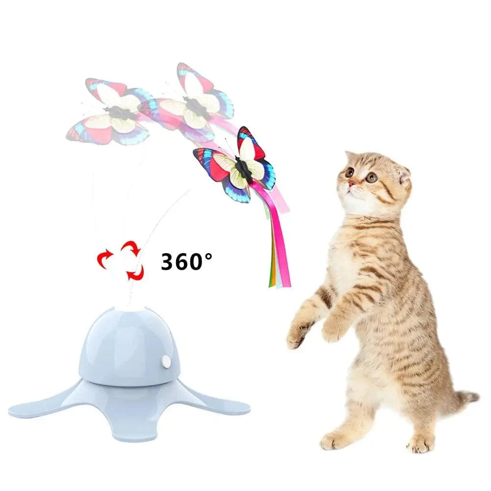 TechnuPet Cat Toys Electric Rotating Butterfly Cat Toy