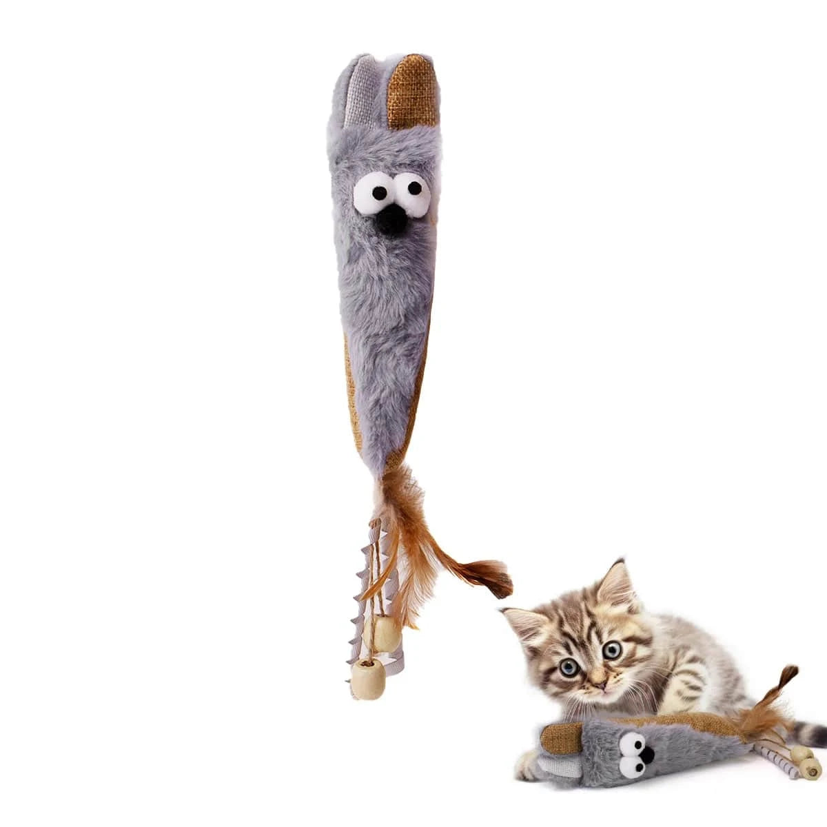 TechnuPet Smart Cat Toys Rabbit (not moving) Fast-Moving Electric Plush Mouse