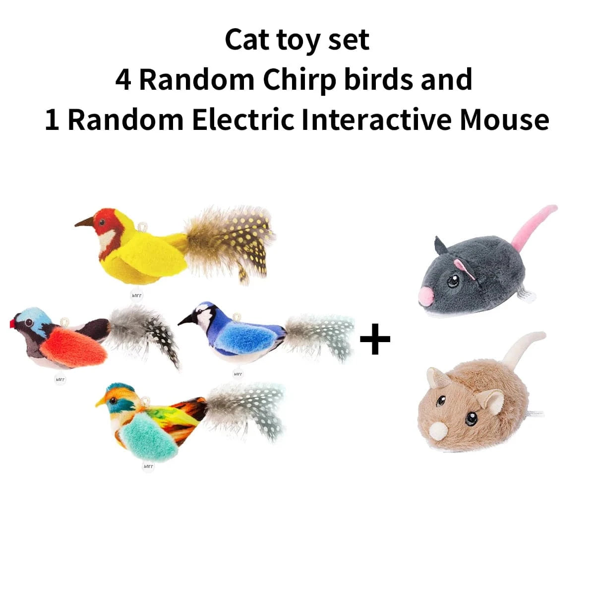 TechnuPet Smart Cat Toys Cat toy set Fast-Moving Electric Plush Mouse