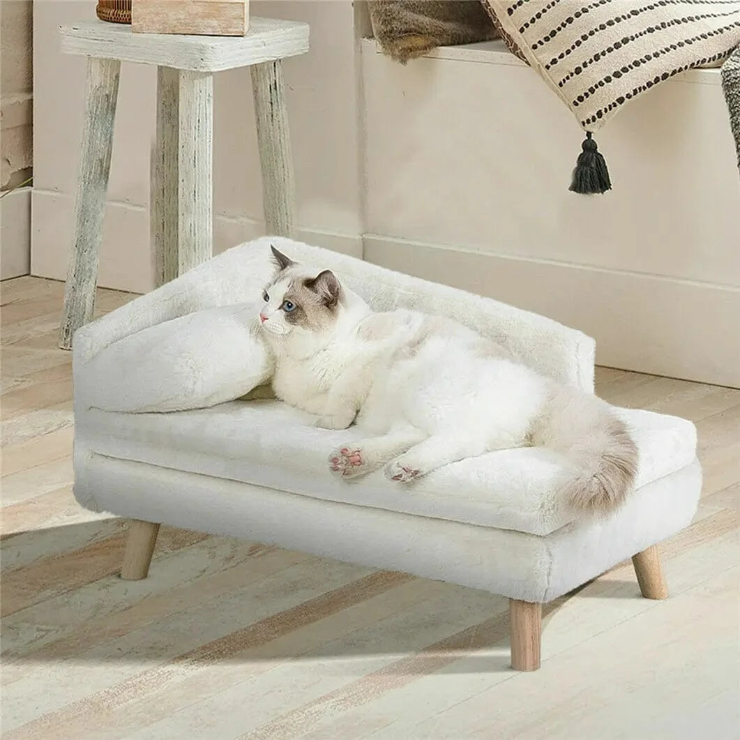 TechnuPet Cat Bed L-Shaped Elevated Pet Sofa