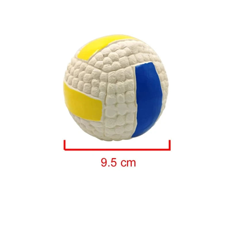 TechnuPet Dog Toys Volleyball L Latex Sports Ball Squeaky Dog Toy
