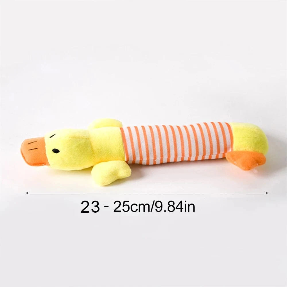 TechnuPet Dog Toys CWWJ-4-Yellow Plush Duck Squeaky Dog Toy