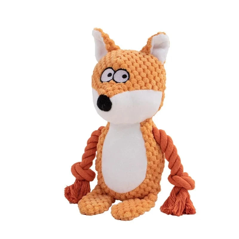 TechnuPet Dog Toys Fox Plush Squeaky Dog Chew Toy