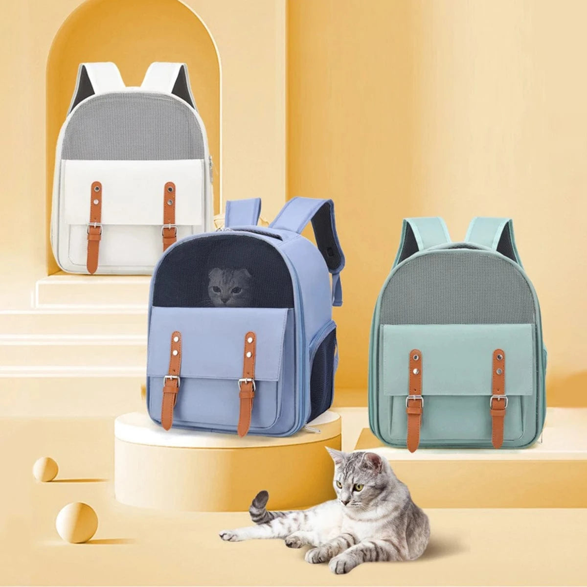 TechnuPet Pet Backpack Portable Cat Carrier Backpack