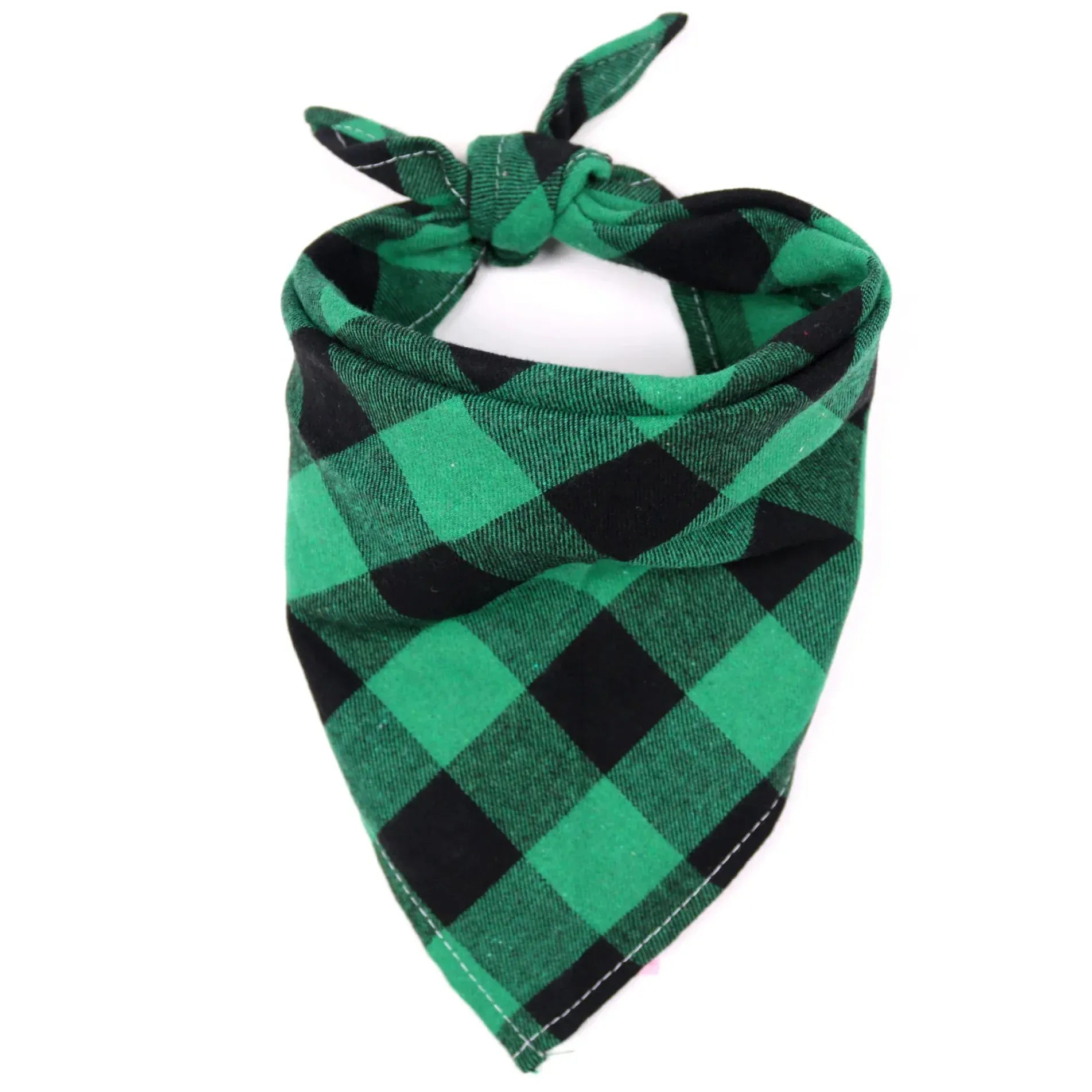 TechnuPet Pet Bandanas green / M Red & Black Plaid Dog Bandana