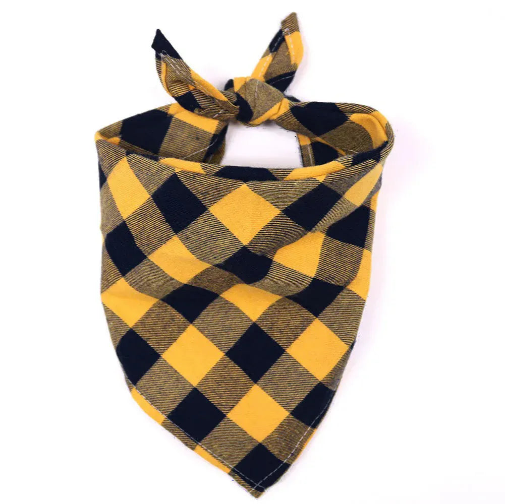 TechnuPet Pet Bandanas Yellow / L Red & Black Plaid Dog Bandana