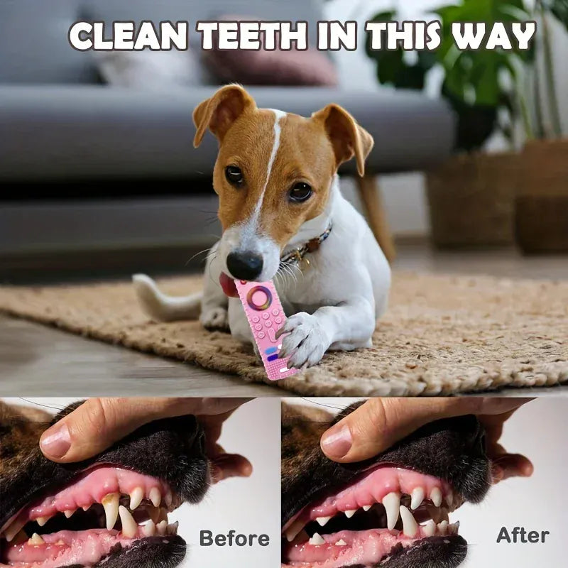 TechnuPet Dog Toys Silicone Remote Dog Teether