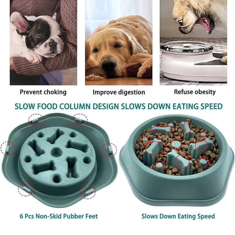 TechnuPet Dog Bowls Slow Feeder Dog Bowl