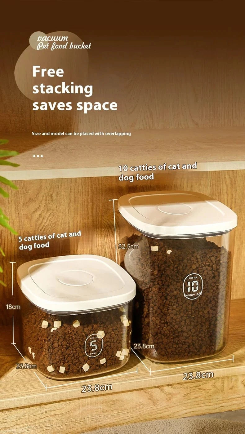 Vacuum Pet Food Storage Bucket