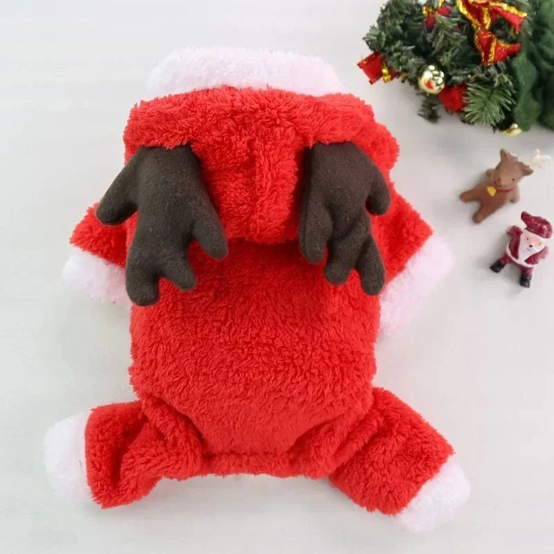 TechnuPet Dog Christmas Outfit Red 2 / XS（old） Warm Christmas Hoodie for Dogs