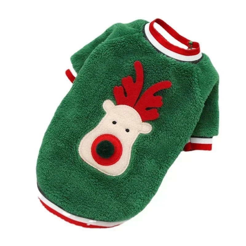 TechnuPet Dog Christmas Outfit Green / S Warm Christmas Hoodie for Dogs