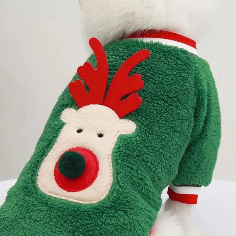 TechnuPet Dog Christmas Outfit Warm Christmas Hoodie for Dogs