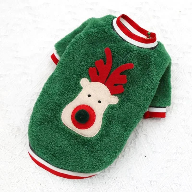 TechnuPet Dog Christmas Outfit Warm Christmas Hoodie for Dogs