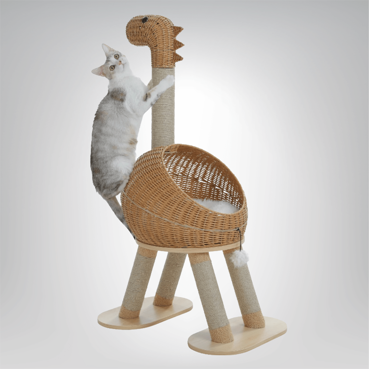 Whimsical Dinosaur Cat Tree